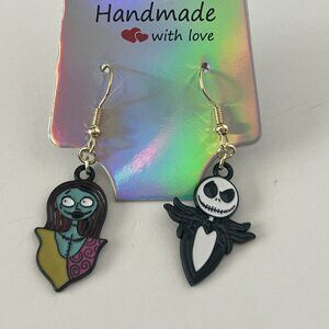 Jack & Sally Busts Dangle Earrings Nightmare Before Christmas